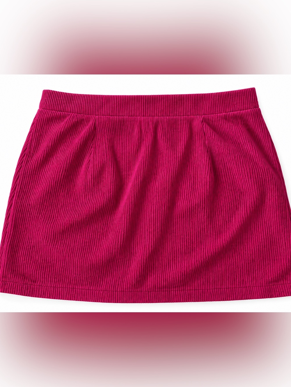 HALARA Corduroy Mini Skirt in Burgundy